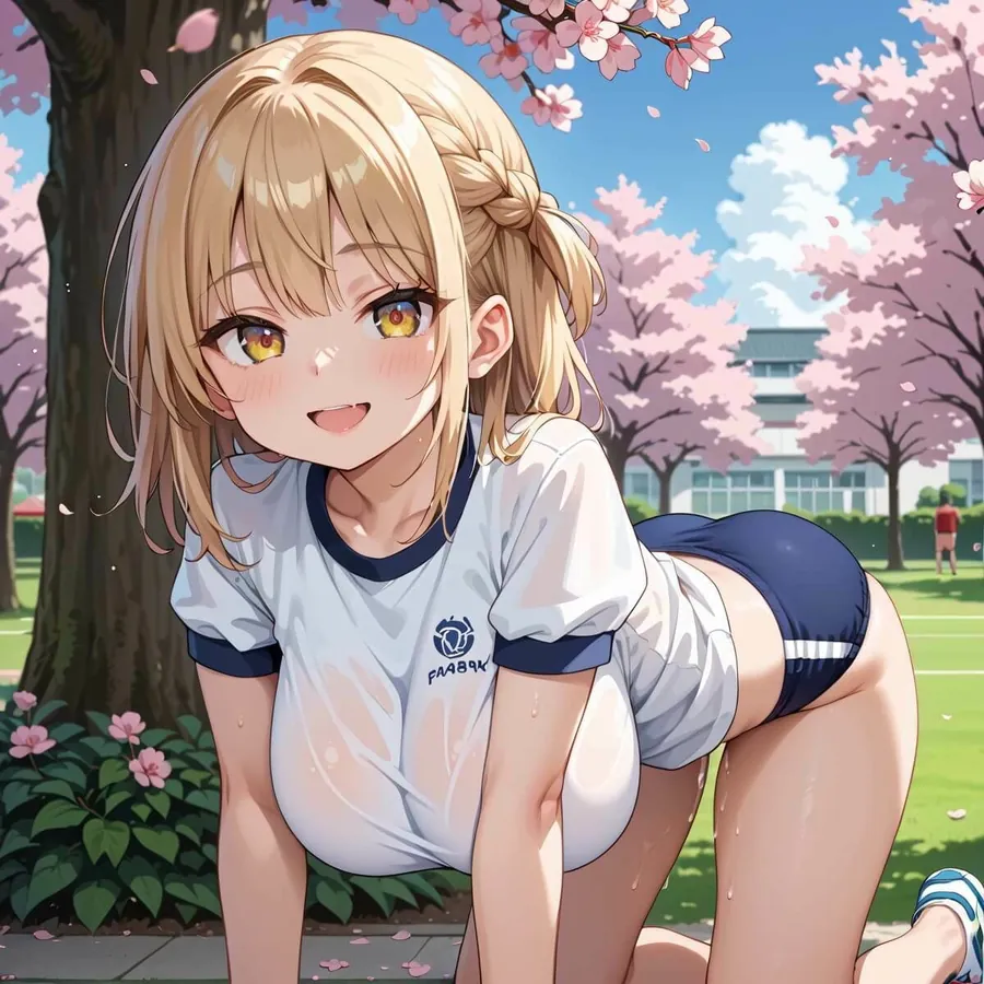 【無料エロ漫画・同人】桜舞うグランドでブルマ少女でエッチ！4たっぷり200枚★-5枚目