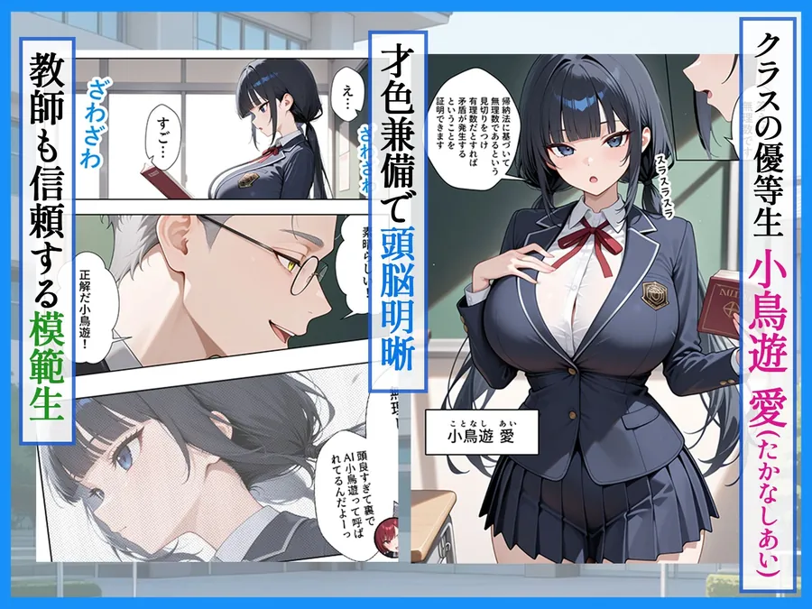 【無料エロ漫画・同人】優等生の裏の顔 大好きな先生の弱味を握って寸止めの果てに中出しさせる話-0枚目