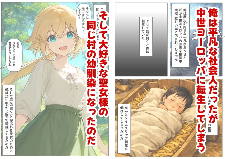 【無料エロ漫画・同人】ジャンヌダル●の幼馴染に転生した俺は、彼女の悲惨な歴史を変える！！-0枚目