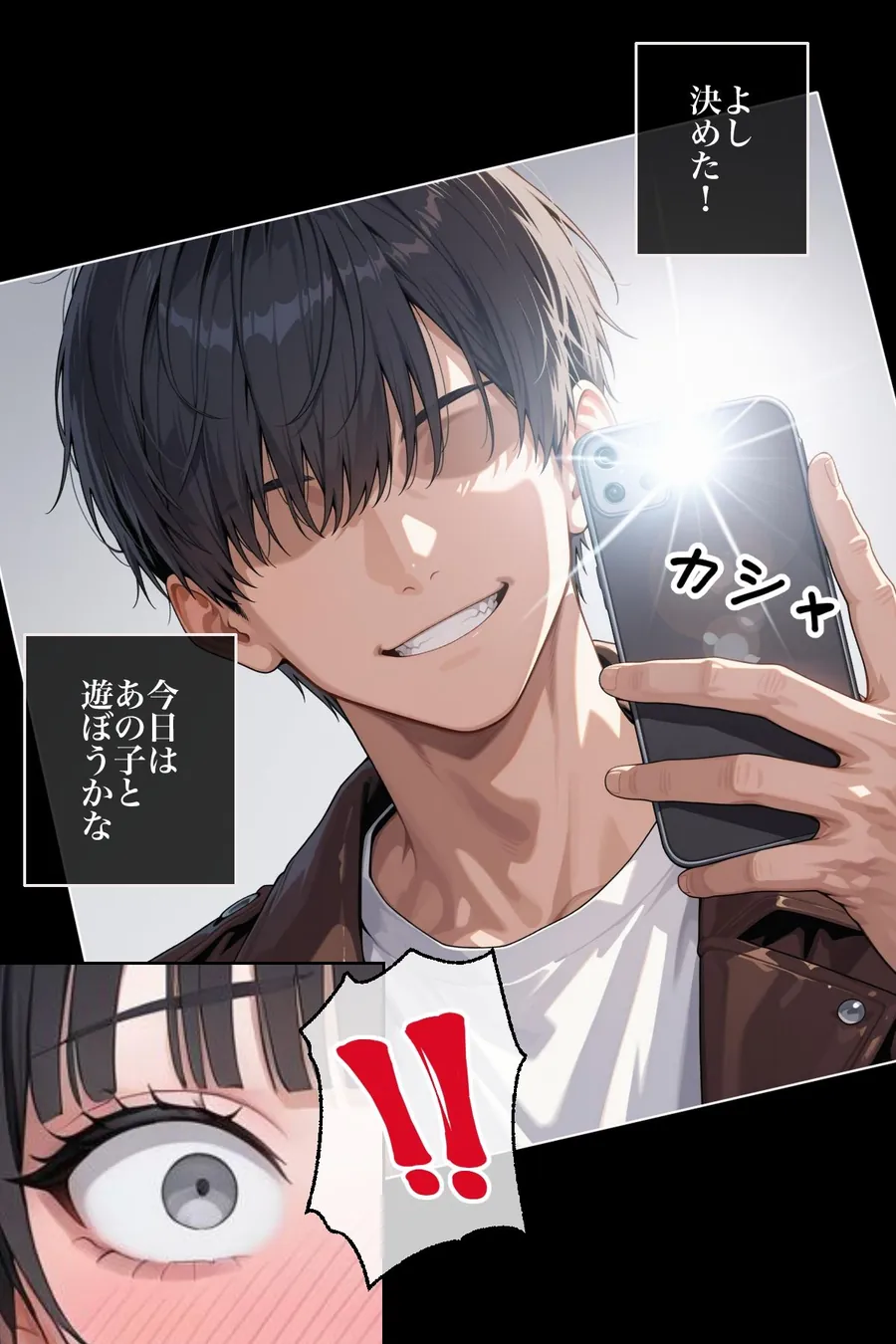 【無料エロ漫画・同人】美女の身体の自由を奪う 魔法のスマホ-2枚目