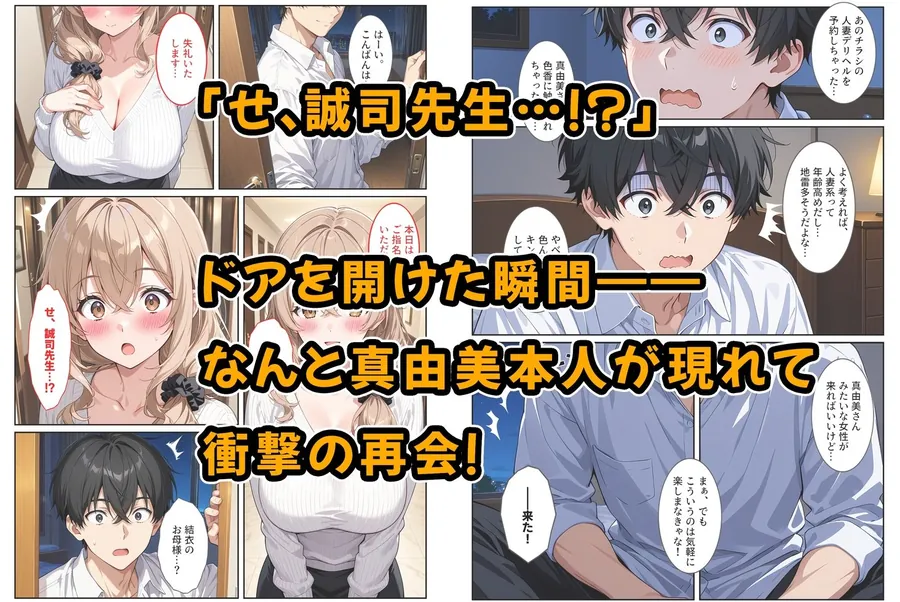 【無料エロ漫画・同人】デリヘル呼んだら教え子のママが来たので孕ませました〜娘も一緒に種付けて腹ボテ家族に〜-2枚目