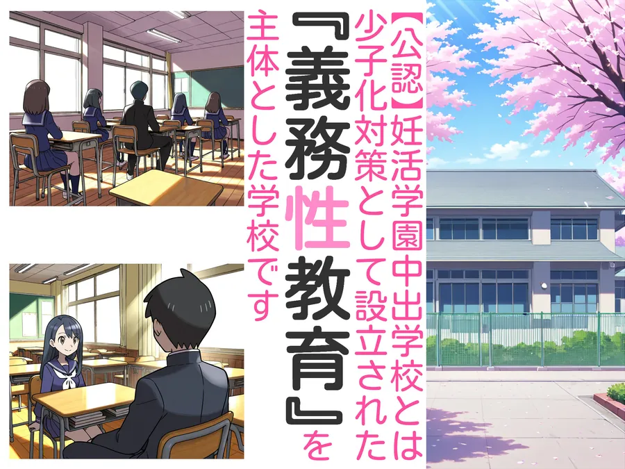 【無料エロ漫画・同人】義務性教育〜妊娠すると卒業できる学校〜-0枚目