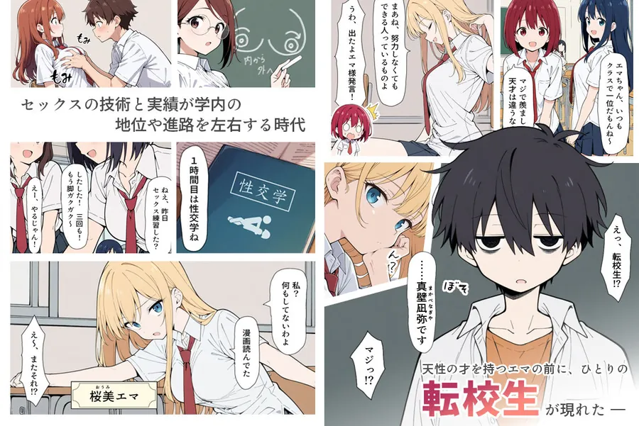 【無料エロ漫画・同人】陰キャ転校生はセックス最強 - 仕組まれた性交祭編 --0枚目