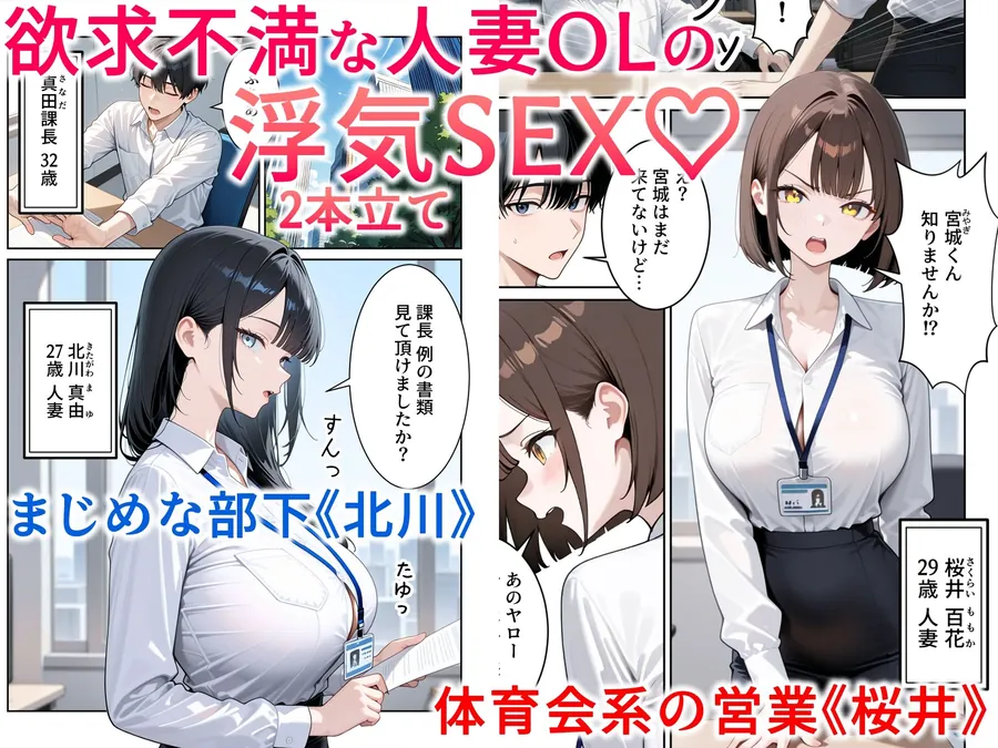 【無料エロ漫画・同人】職場の人妻OLと浮気SEXしてしまった件-0枚目