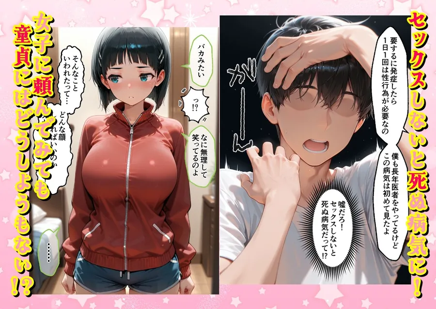 【無料エロ漫画・同人】ヌプヌプしないと〇ぬ病気になりハメまくり救済（はーと）ハーレム性活 僕の部屋がヤリ部屋化…！？ SAO編-0枚目