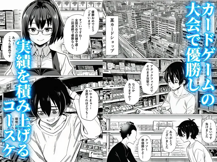 【無料エロ漫画・同人】【完全実録】SNSで知り合ったカードゲーム女子がSSR美少女だった件-0枚目