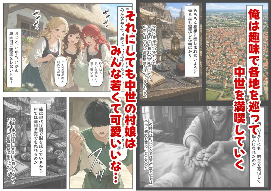 【無料エロ漫画・同人】中世ヨーロッパの農村に泊まったら、エロすぎた史実の話-1枚目