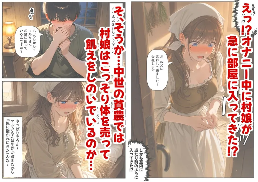 【無料エロ漫画・同人】中世ヨーロッパの農村に泊まったら、エロすぎた史実の話-3枚目