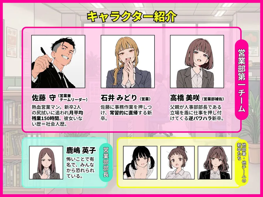 【無料エロ漫画・同人】社内常識改変ノートで新卒問題児2人を性処理係にした物語-0枚目