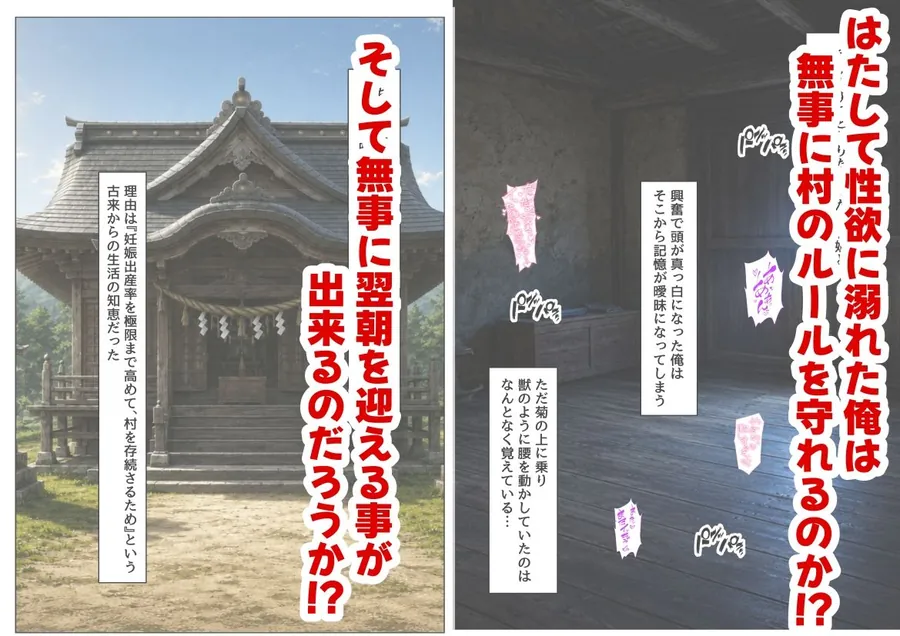 【無料エロ漫画・同人】戦国時代の農村に俺が転生したら、神事が乱交だった件-6枚目