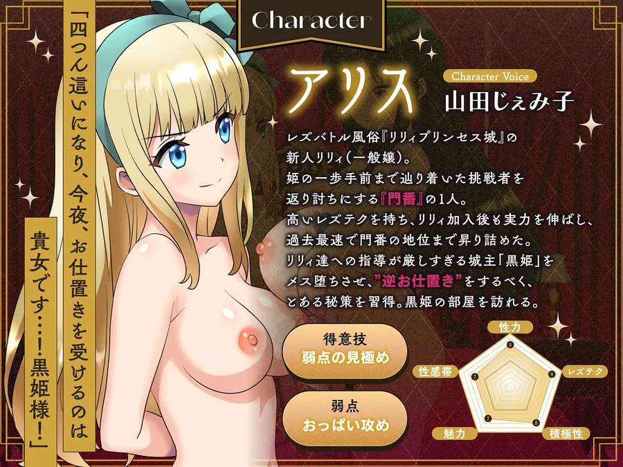 【無料エロ漫画・同人】【KU100】リリィプリンセス・レズバトル『アリスvs黒姫』 新人風俗嬢がドSベテラン嬢へ挑むイかせ合いレズセックスバトル！-2枚目