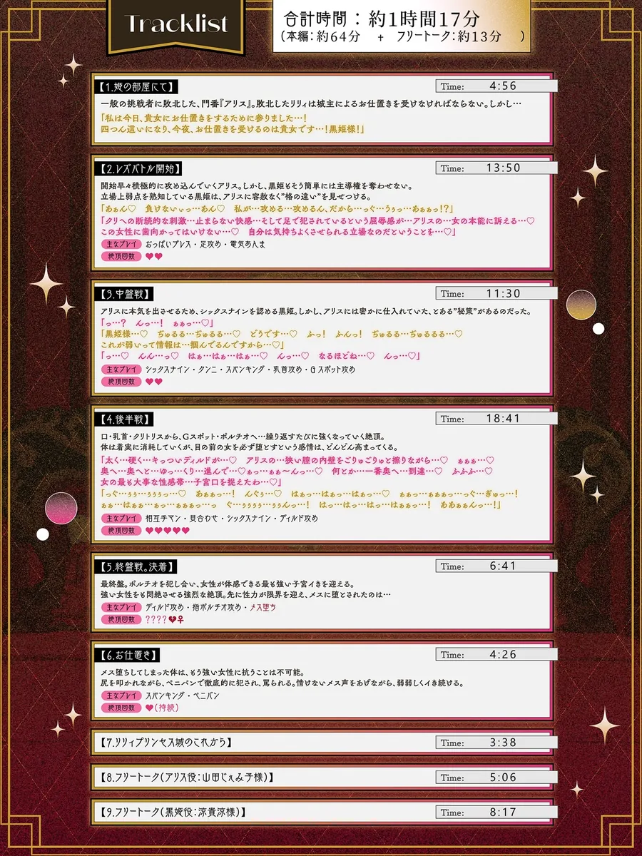 【無料エロ漫画・同人】【KU100】リリィプリンセス・レズバトル『アリスvs黒姫』 新人風俗嬢がドSベテラン嬢へ挑むイかせ合いレズセックスバトル！-5枚目
