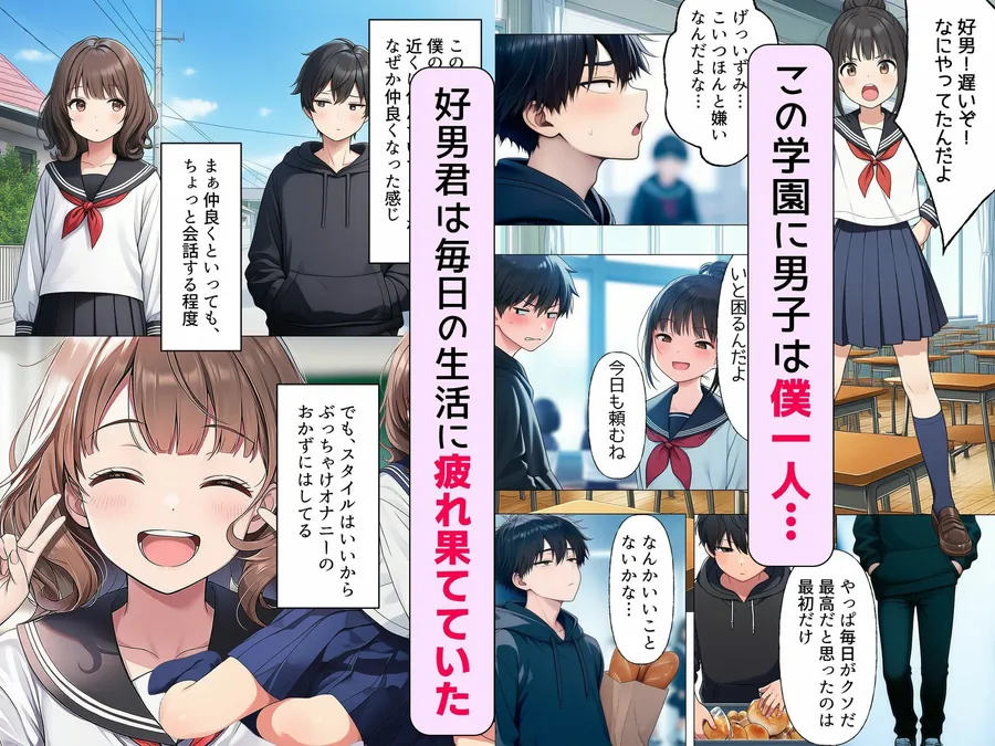 【無料エロ漫画・同人】【漫画】僕が神アプリを使って女子全員とやっちゃった話-1枚目
