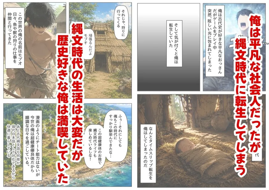 【無料エロ漫画・同人】縄文時代に俺が転生したら、性風習が叡智すぎた件-0枚目