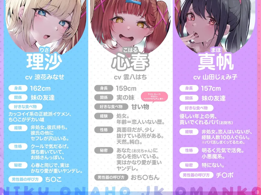 【無料エロ漫画・同人】【✅早期購入特典付き♡&2時間30分超えっ♡✅】『デカチン即堕ちっ♡肉オナホJKおまんこ(ギャル)×3』-1枚目