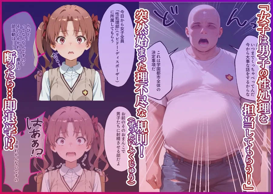 【無料エロ漫画・同人】S○Xしないと即退学？ 今日から全員強●性処理部（はーと）中出しでご奉仕ポイント大量GET快楽堕ち凌●学園能力者編-0枚目
