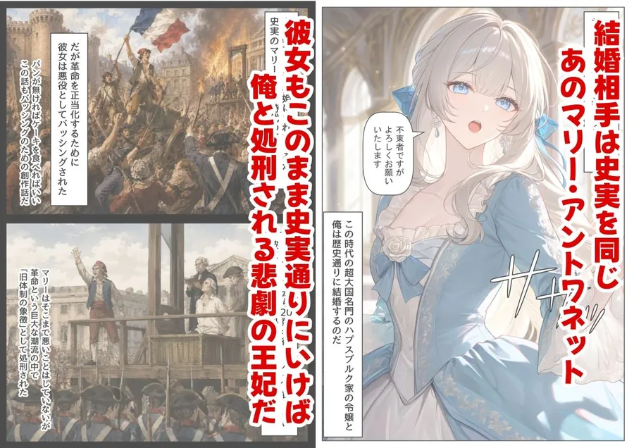 【無料エロ漫画・同人】マリーアントワネットの夫に転生した俺は、ギロチン処刑を回避したい件-2枚目