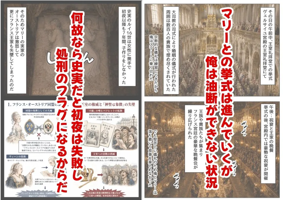 【無料エロ漫画・同人】マリーアントワネットの夫に転生した俺は、ギロチン処刑を回避したい件-3枚目