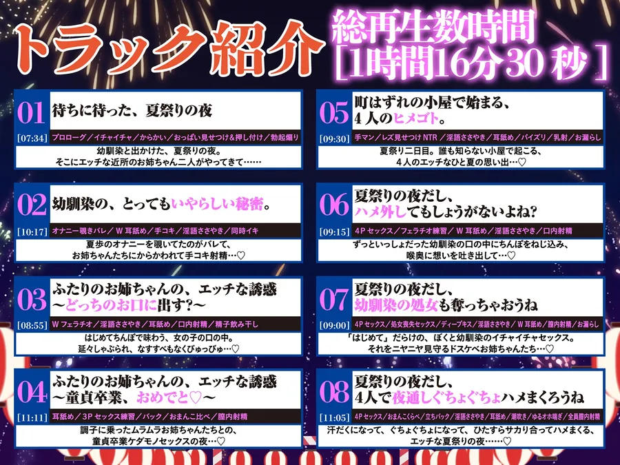 【無料エロ漫画・同人】【LIVE2D動画つき】夏の田舎はまっサカり。～夏祭りの夜に近所の女の子たちとハメを外してヤリまくる、ドスケベな関係になってしまった～【田舎×青姦×おねショタ】-8枚目