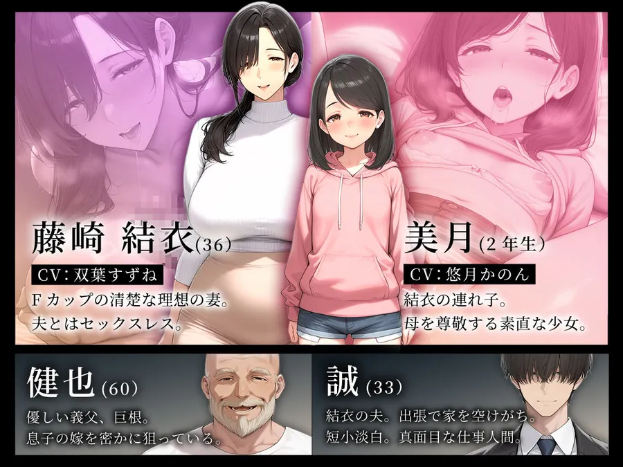 【無料エロ漫画・同人】【おさわり×RPG】義父にポルチオ調教でNTRされた人妻が娘も巻き込んで親子丼で種付けされた話_前編-1枚目
