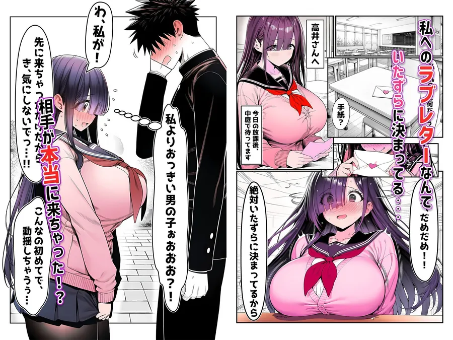【無料エロ漫画・同人】全てがデカすぎてコンプレックスを拗らせた高井さん-1枚目