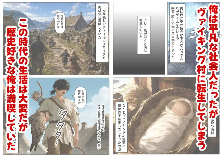 【無料エロ漫画・同人】ヴァイキングに転生したら、エロすぎた話-0枚目