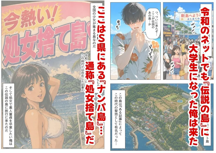 【無料エロ漫画・同人】『処女捨て島』昭和に俺が転生したらエロすぎた史実-1枚目