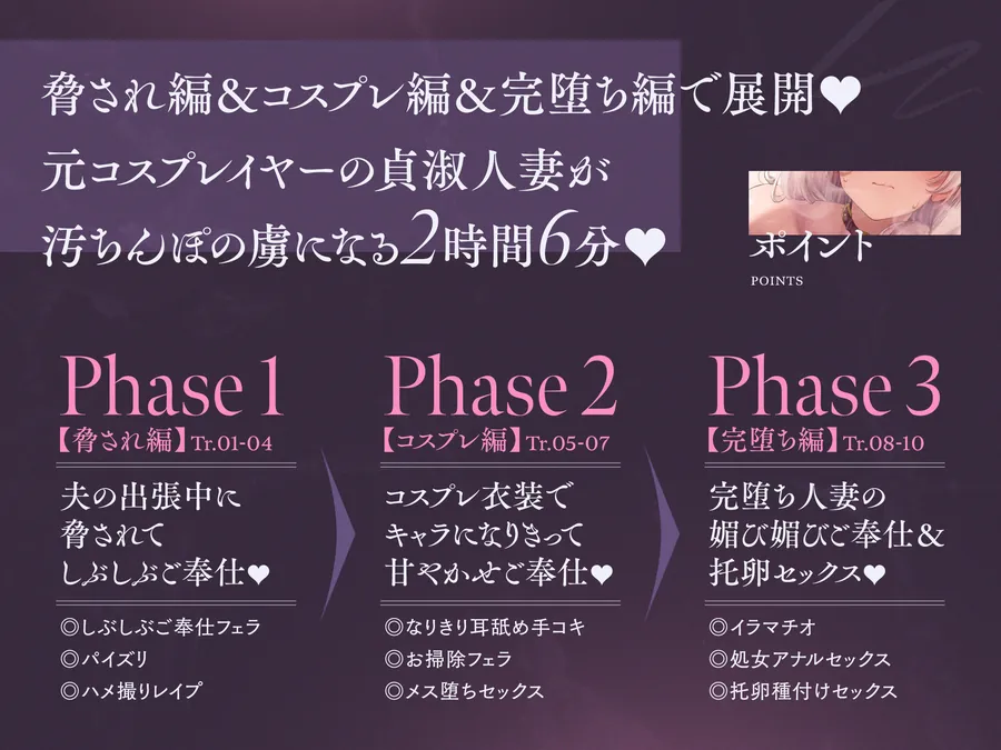 【無料エロ漫画・同人】元コスプレイヤーの人妻が夫以外のチンカス汚ちんぽに堕とされちゃうお話♪【KU100】-2枚目
