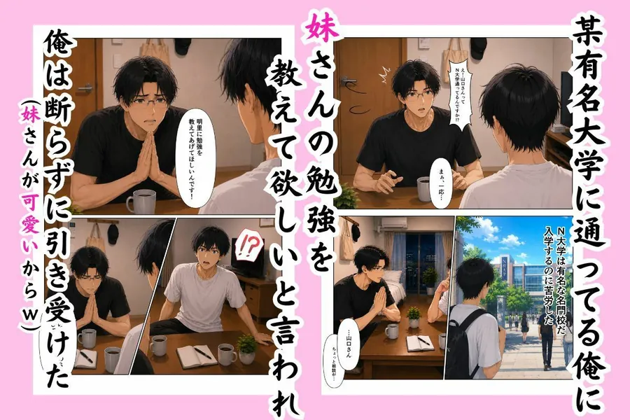 【無料エロ漫画・同人】隣人さんの妹の家庭教師になったが、可愛すぎて我慢できなくなった話-2枚目