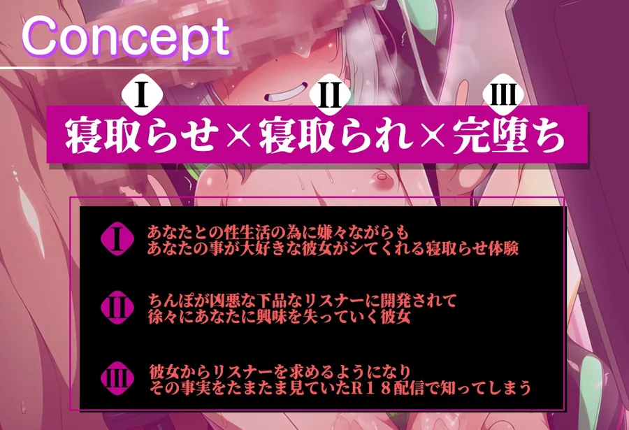 【無料エロ漫画・同人】付き合って3年のゲーム配信者の彼女に寝取らせをお願いしたらリスナー様のデカチ〇ポでアヘってオホって本当に寝取られちゃった話-2枚目