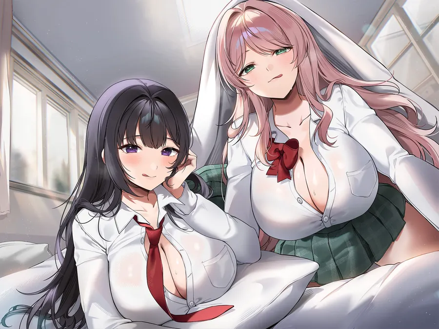 【無料エロ漫画・同人】【全編癒し特化耳舐め×超密着】密着バブバブ耳舐め添い寝部へようこそ♪ドスケベお姉さん×2がお布団の中で密着添い寝耳舐めしてくれる部活に毎日通い詰めるお話♪-3枚目