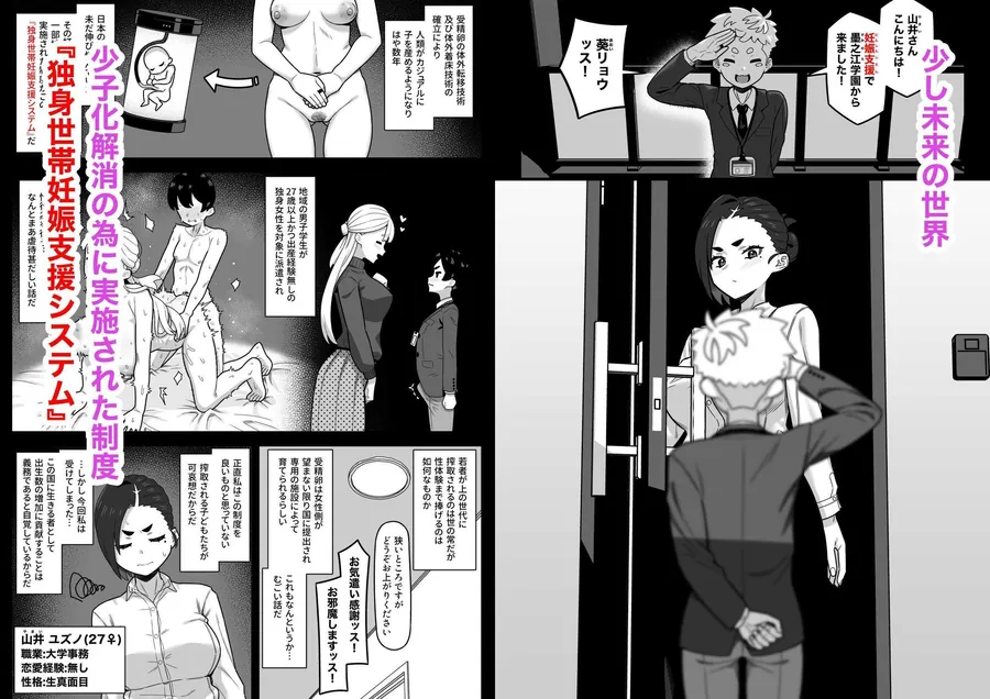 【無料エロ漫画・同人】独身世帯妊娠支援システム-0枚目