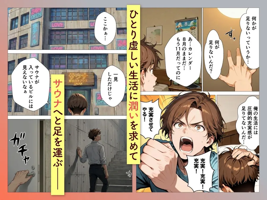 【無料エロ漫画・同人】巨乳美女熱波師が裸でサービスしてくれるプライベートサウナ行ってみた-2枚目