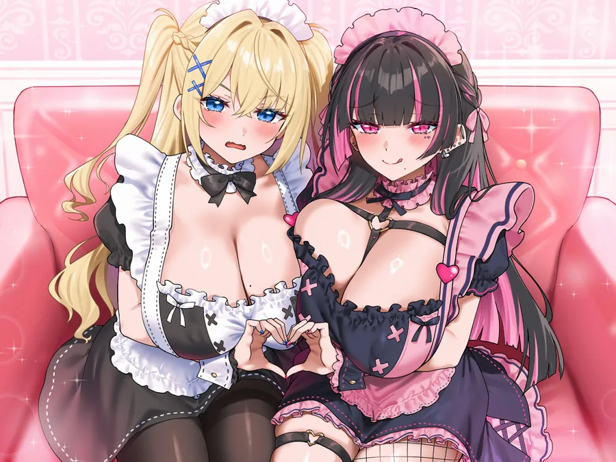 【無料エロ漫画・同人】ガチ恋Wコンカフェ嬢と中出しおまんこ比べキャットファイト「めるのモノになりましょ？（はーと）」「推し変なんて絶対ダメ！」-3枚目